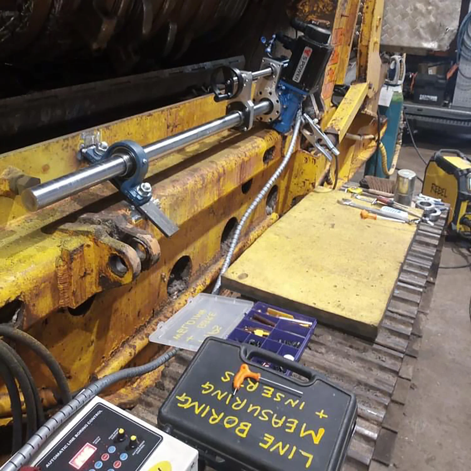 40-300 mm, 220 V para reparación de orificios de excavadora Soluciones eficientes Línea portátil Chalado y máquina de soldadura de orificios Amado de línea