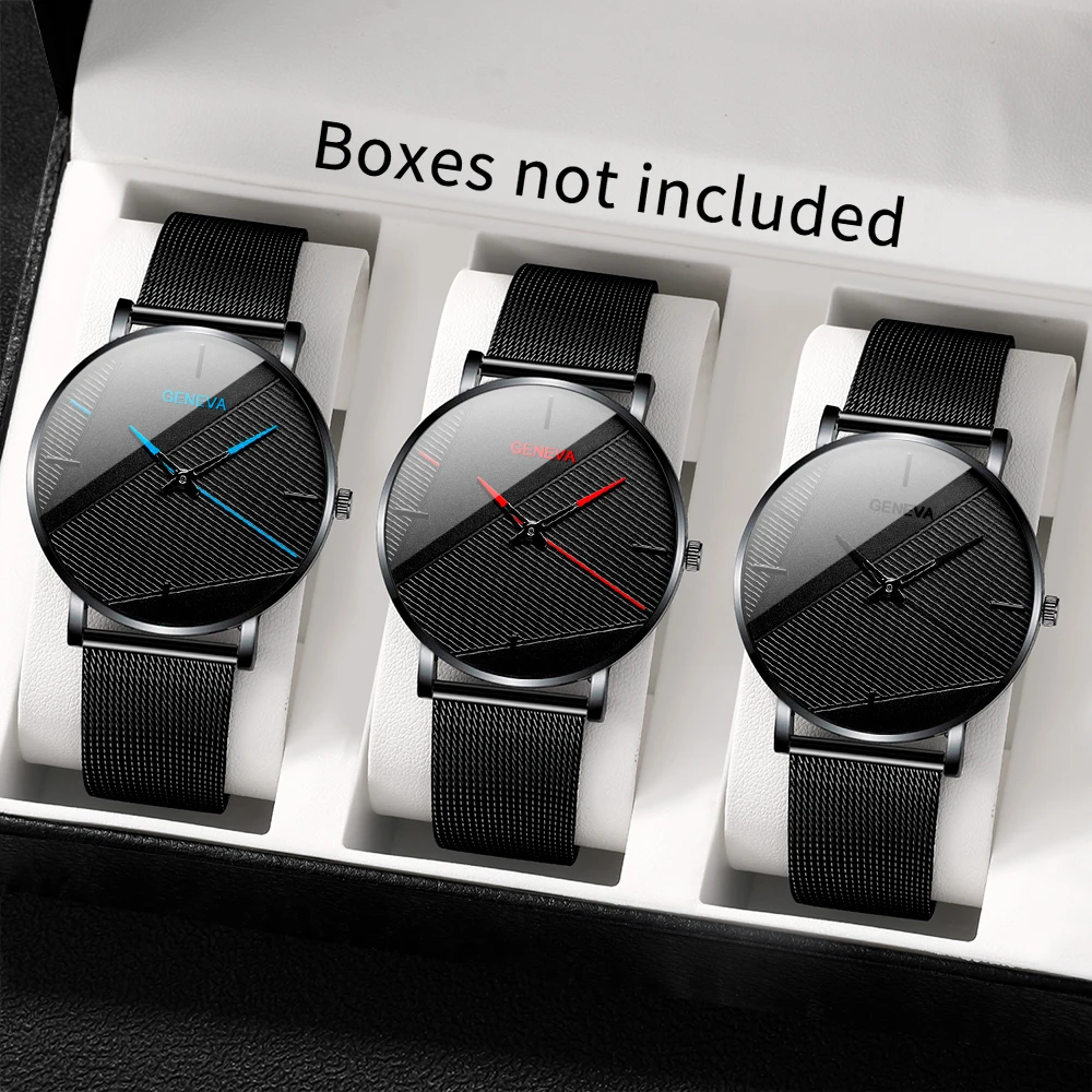 3-piece men's popular watch set, quartz watch combination, latest model, the choice of fashion enthusiasts