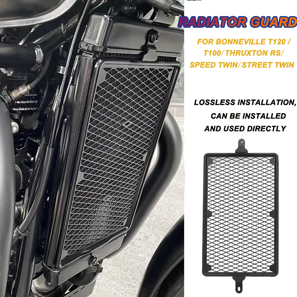 For Bonneville T120 T100 Thruxton RS/Speed Twin/Street Twin Motorcycle Radiator Guard Engine Cooler Grille Cover Protection