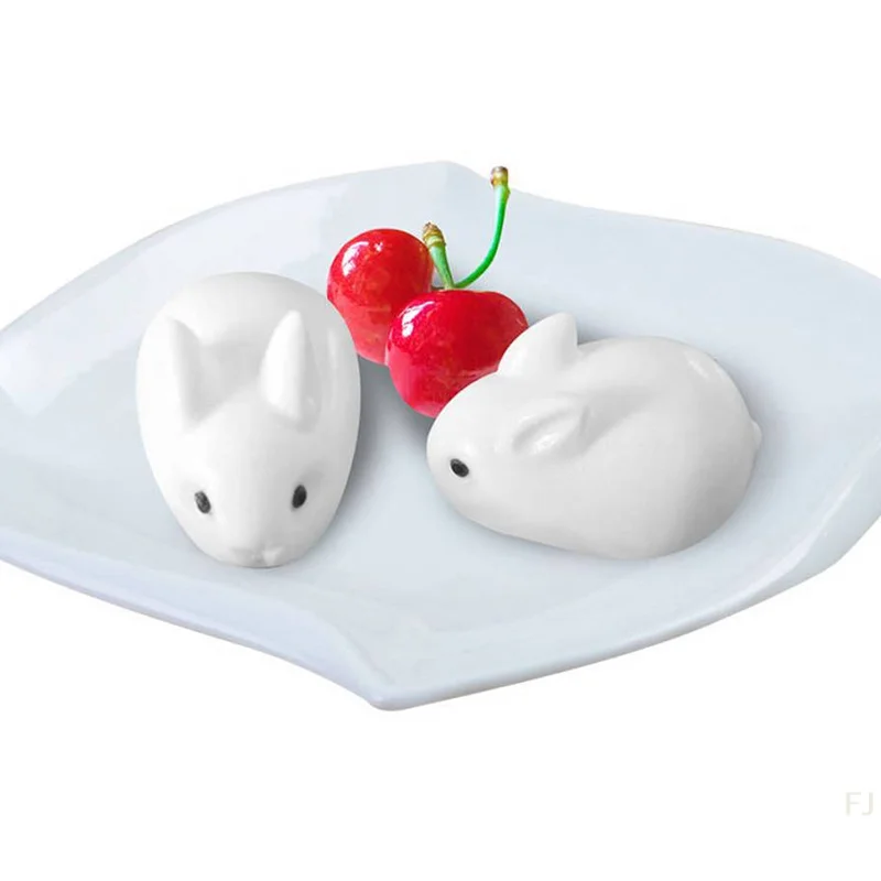 

[YU]Rabbit Mold Fondant Bunny Mold Chocolate Cake Mold 6-cavity Mousse Cake Decoration Dessert Baking Mold DIY Candle Model