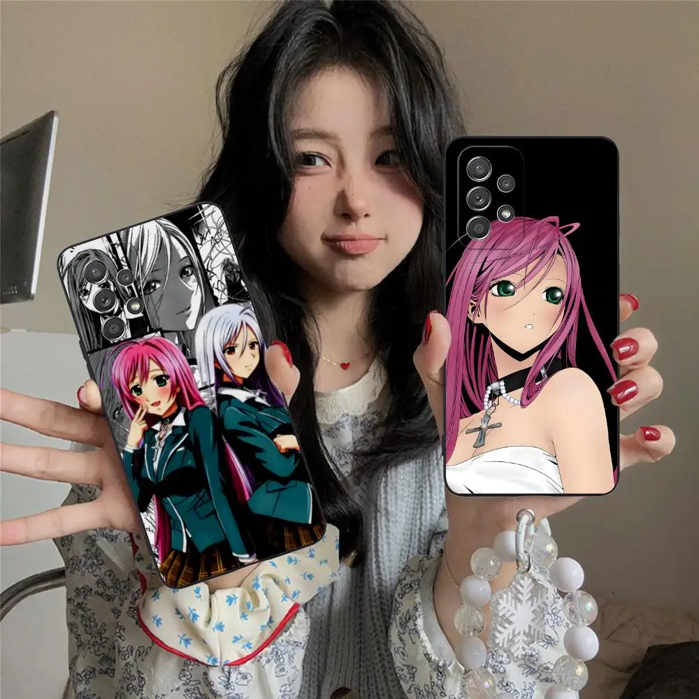 

Чехол для телефона Rosario Vampire Moka Akashiya для Samsung Galaxy M55 54 42 35 34 33 32 23 22 15 14 13 12 F55 5G Цветной чехол