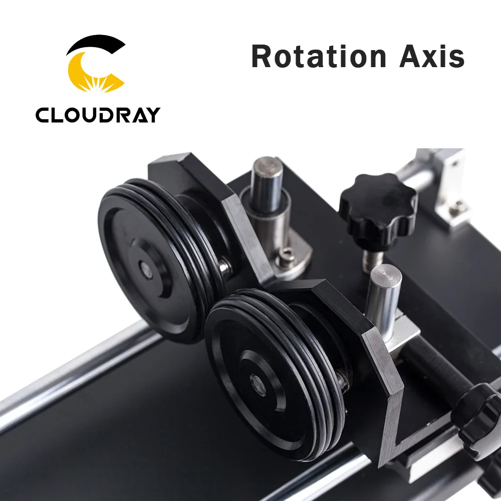 Cloudray Rotary Engraving Attachment with Rollers Stepper Motors for Laser Engraving Cutting Machine Model A