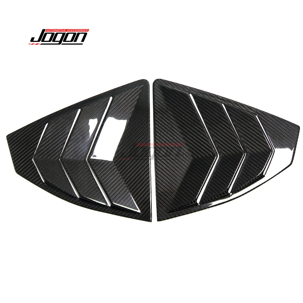 2PCS Carbon Fiber For Subaru WRX 2022 2023 Car Exterior Rear Window Triangle Shutter Deflector Sticker Cover Trim Accessories