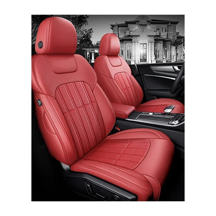 

Car Seat Covers New Designer Sport Leather Car Cushion Decoration Full Set Luxury Pvc Universal For Dodge Ram 1500