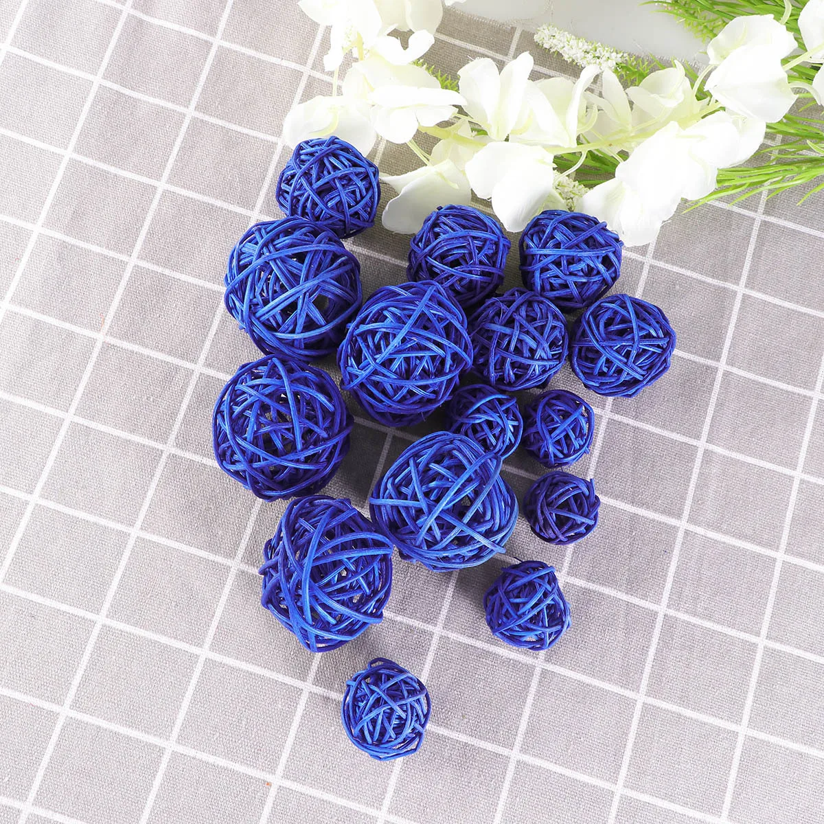 

15Pcs Rattan Ball Set 3Cm 4Cm 5Cm Wicker Balls Wedding Party Christmas Home Decor Craft Vase Filler Ornament Rattan Ball