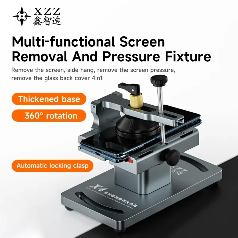 XZZ X4 4in1 Multifunctional LCD Screen Pressure Holding Fixture Phone Glass Back Cover Side Hanging Removal Separator Tool