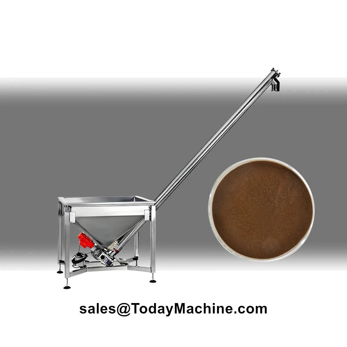 Trasportatore automatico per alimentazione a vite a pellet con tramoggia