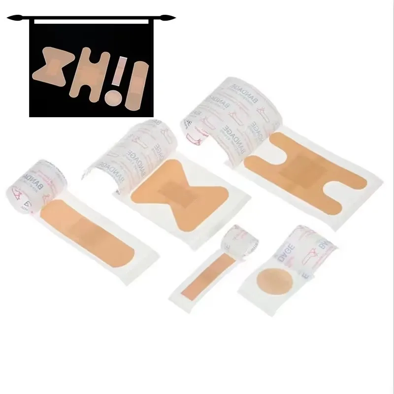 100 Pcs Medical Anti-Bacteria Band Aid First Aid Waterproof Wound Plaster For Emergency Kits Home Travel First Aid Kit