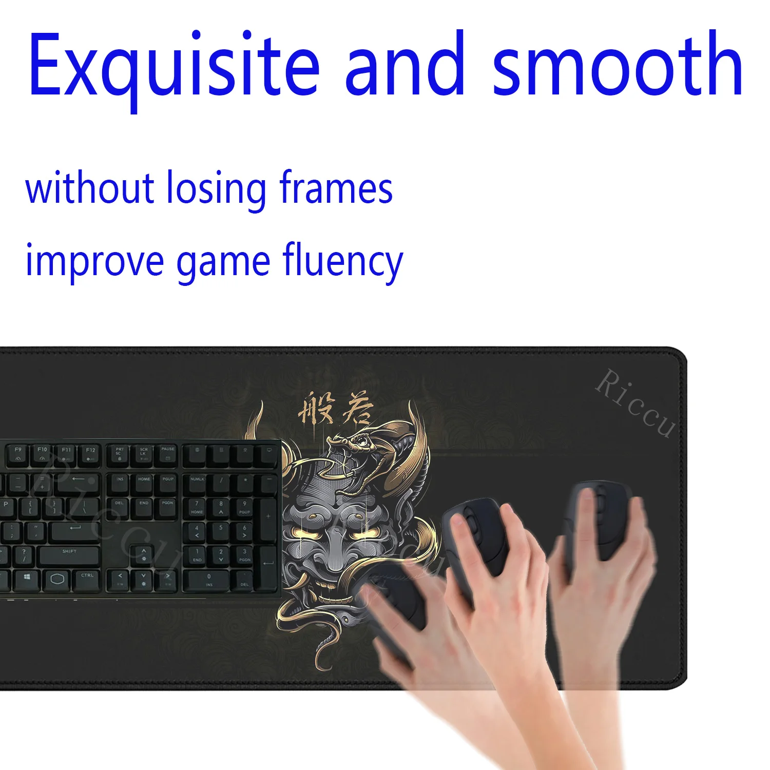 HD Xxl Japanese style Devil Mask prajna Office Computer PC Accessories 400X900mm Table Mat Gaming Mouse pad Gamer Desk mat