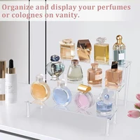 1-4 Tier Acrylic Display Stand Durable Display Rack For Cupcake Perfume Doll Transparent Trapezoidal Blind Box Storage Shelf 4
