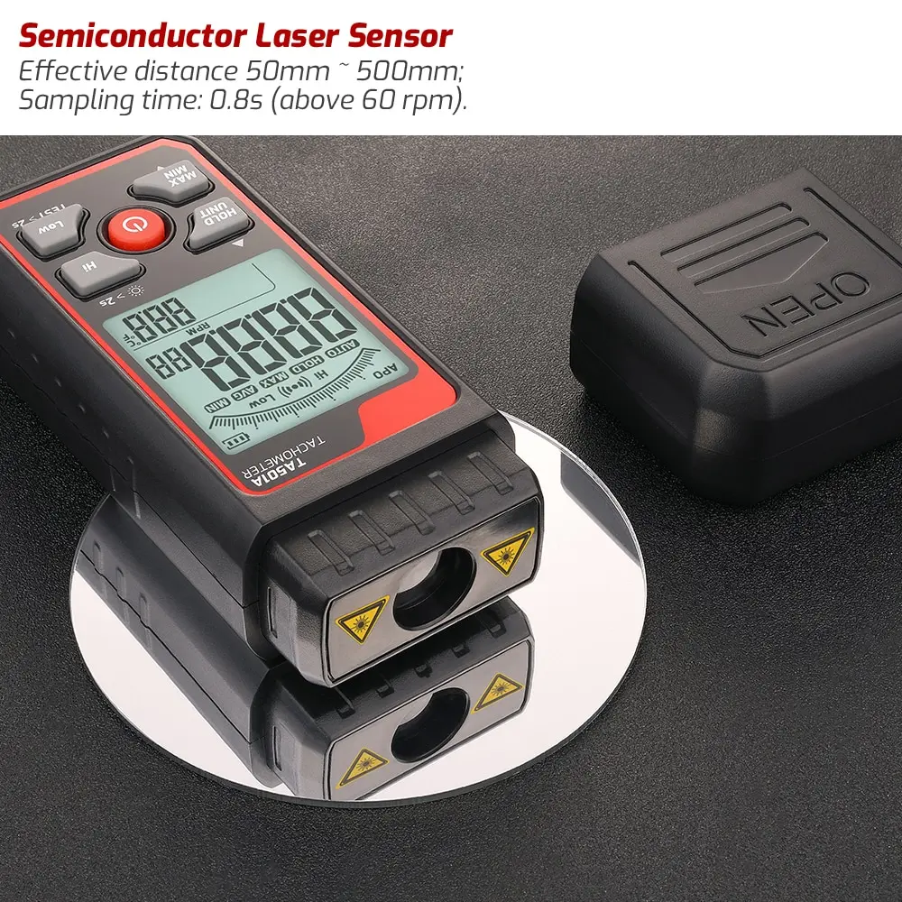 TA501A Laser Tachometer Up to 999999 Non-Contact Digital Laser Tachometer For Machinery Industry Car Motors Speed Test