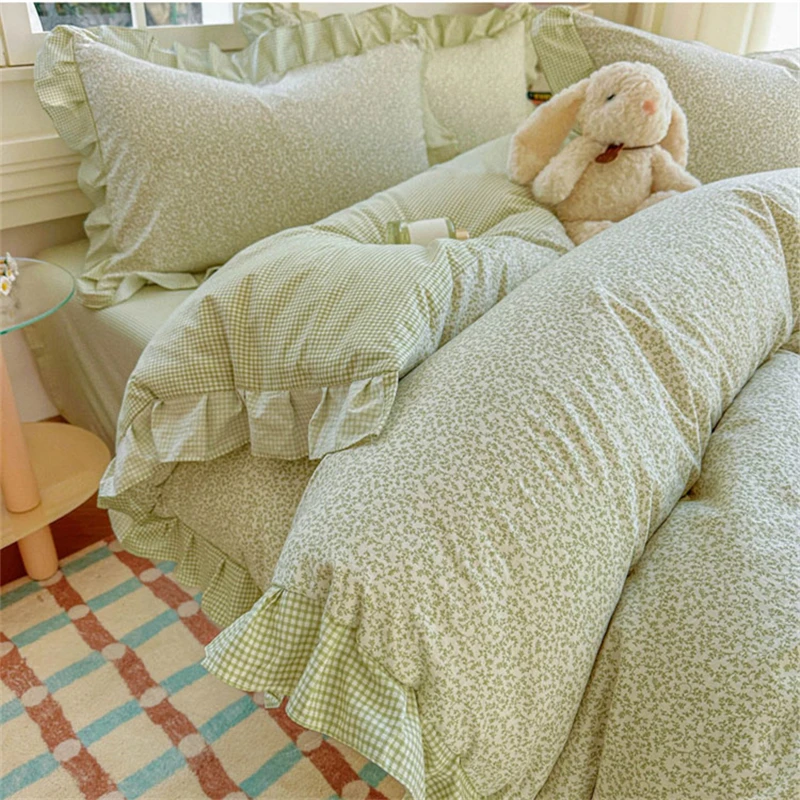 Korean Style Fresh Floral Pattern Pillowcase Four Seasons Universal Home Pillowcase Girl's Heart Bedroom Decoration Pillowcase