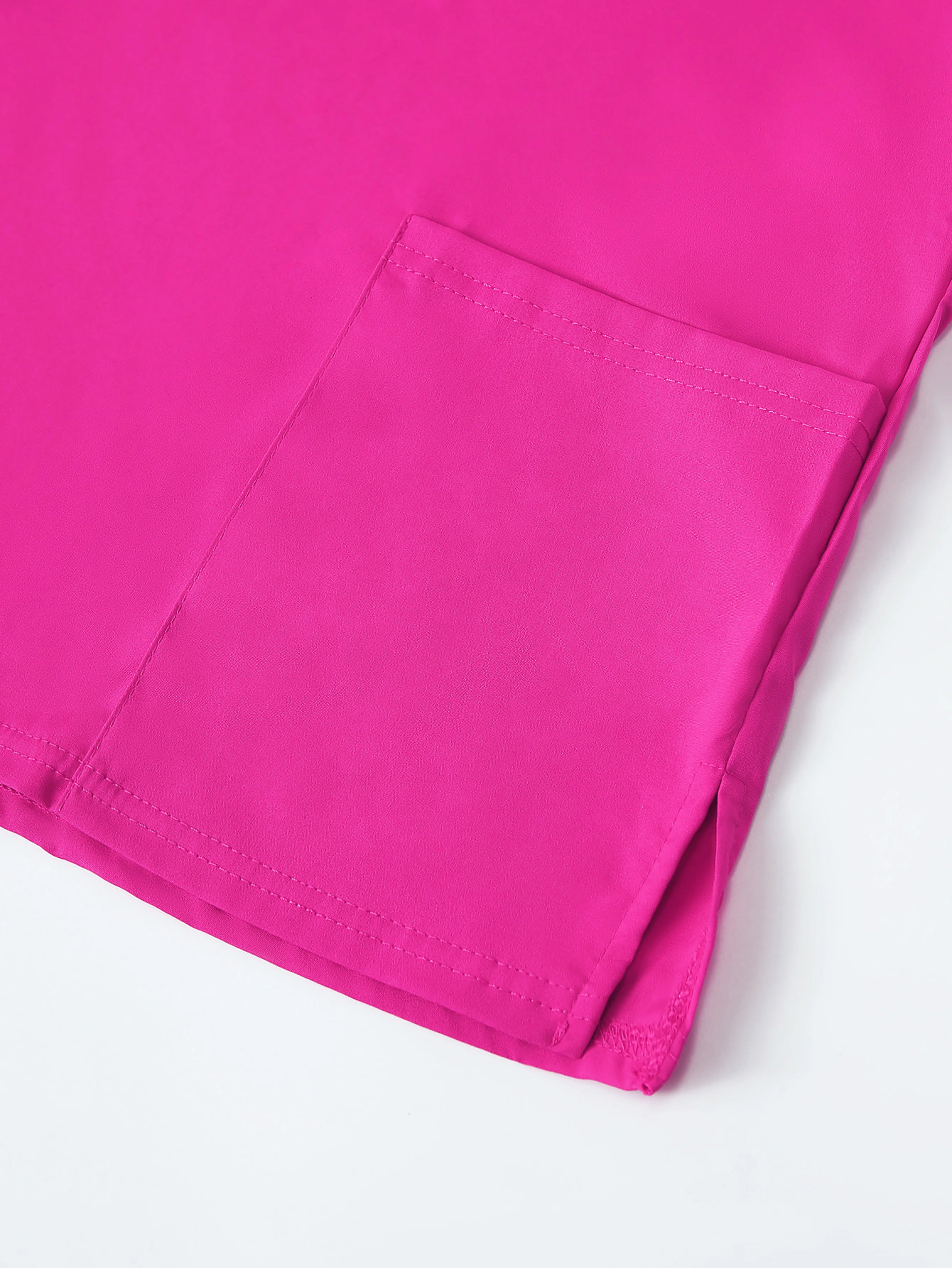 1 stücke Woven arbeitskleidung Frauen Krankenschwester Uniform Lange Shirts Tasche Vorne Tops Casual Kurzarm V-ausschnitt frauen Kleidung