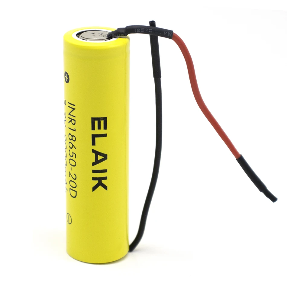 1-5pcs INR18650 3.7V 2000mAh power battery has a small internal resistance and a wide range of use 20D - outgoing line