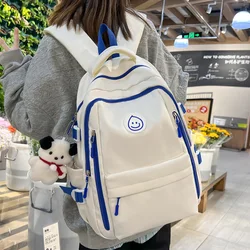 Large Female Cute College Backpack Girl Travel Book Backpack Nylon Fashion Ladies Leisure Bag Women Laptop Men School Bags