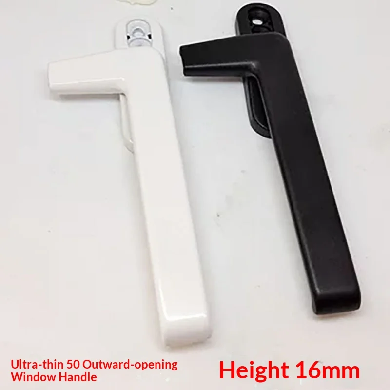 Aluminum Alloy Old Style 50 Outward Swing Door Window Flat Handle Low Seat Unobstructed Screen Window Seven Character Handle