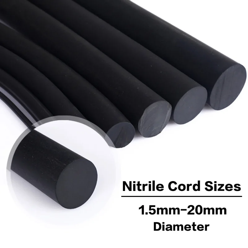 Multi Size Black Solid NBR Nitrile Rubber Strip Pressure-resistant And Wear-resistant Rubber Rope Sealing Strip