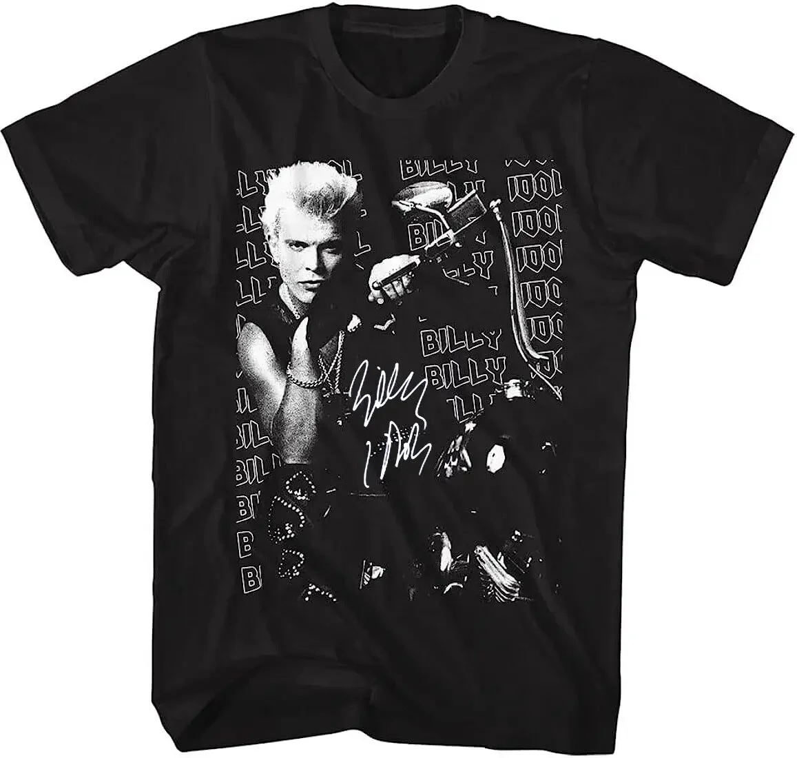 

Billy Idol Live In Concert Cotton Black Short Sleeve Full Size Unisex Shirt