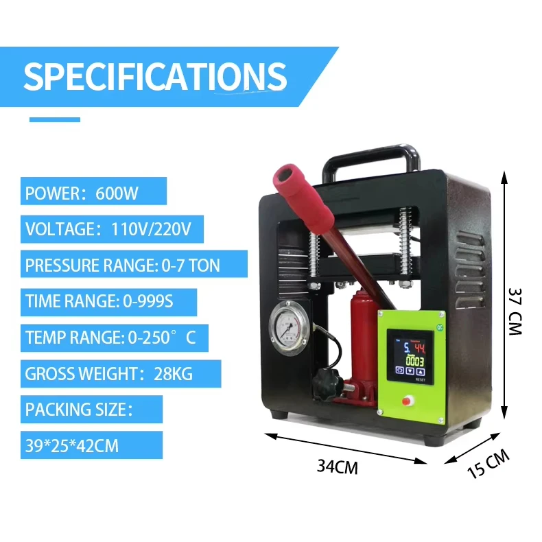 2.4x4.7 Inches Hot Sell 8 Ton Pressure Heating Plates 6cm X 12cm Manual Machine