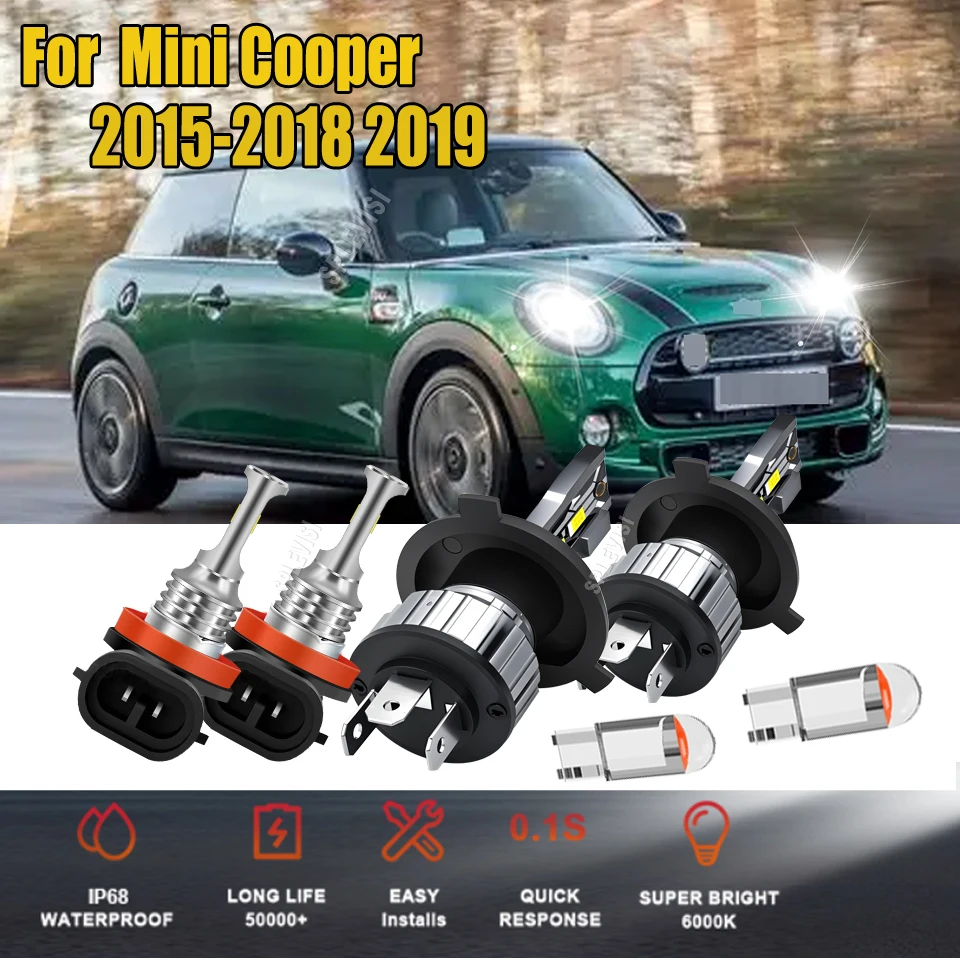 

H4 H11 H8 LED White CSP Headlamp Fog Light Extreme Vibration and Impact Forces For Mini Cooper 2015 2016 2017 2018 2019