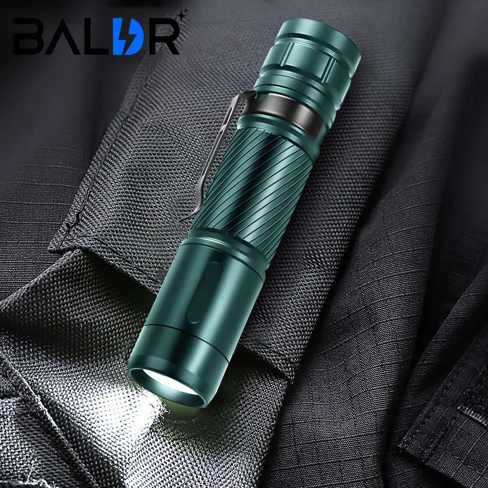 

BALDR SC8 LED Flashlight 1000LM Tactical Flash Lights Portable Pen Clip Rechageable Super Bright Hiking Emergency Torch