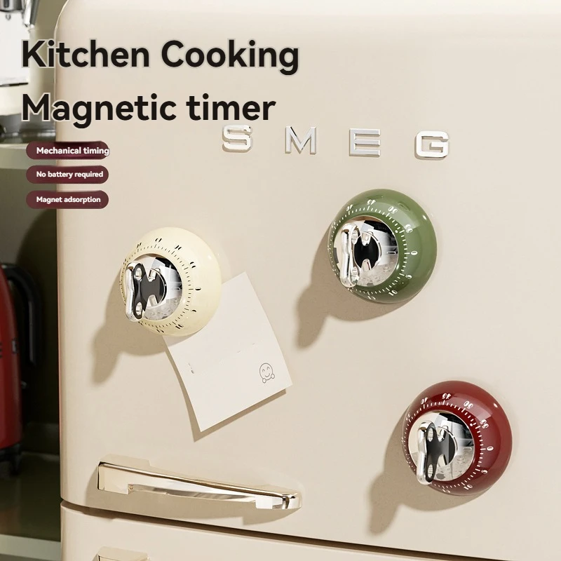 Picture 5: 1PC Magnetic Timer Precise Countdown Timer Simple Reminder For Home Use Suction Desktop Mechanical Timer