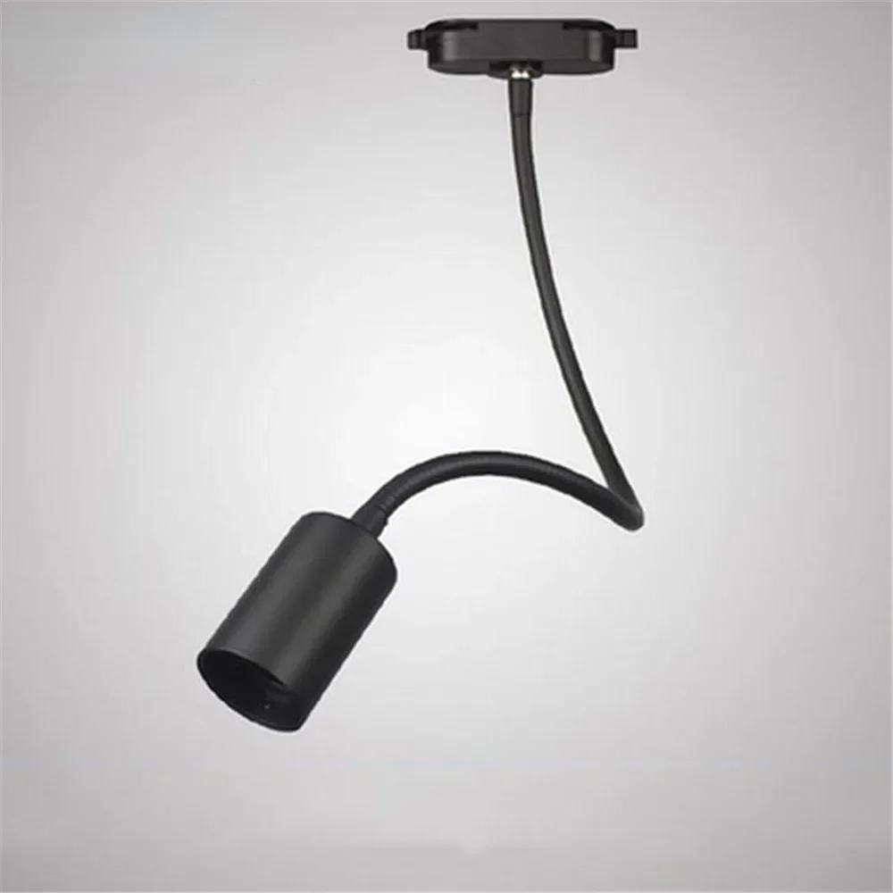 Modern Track Spotlight para Restaurante e Loja de Roupas, Segunda Linha Luz de Teto, 360 ° Slide Light, Personalidade Simples, E27