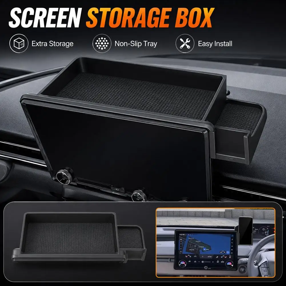 Für Toyota BZ4X 2026 Mittelkonsole Aufbewahrungsfach Hinter dem Navigationsbildschirm Organizer Box Innenausstattung Zubehör – Detail 2