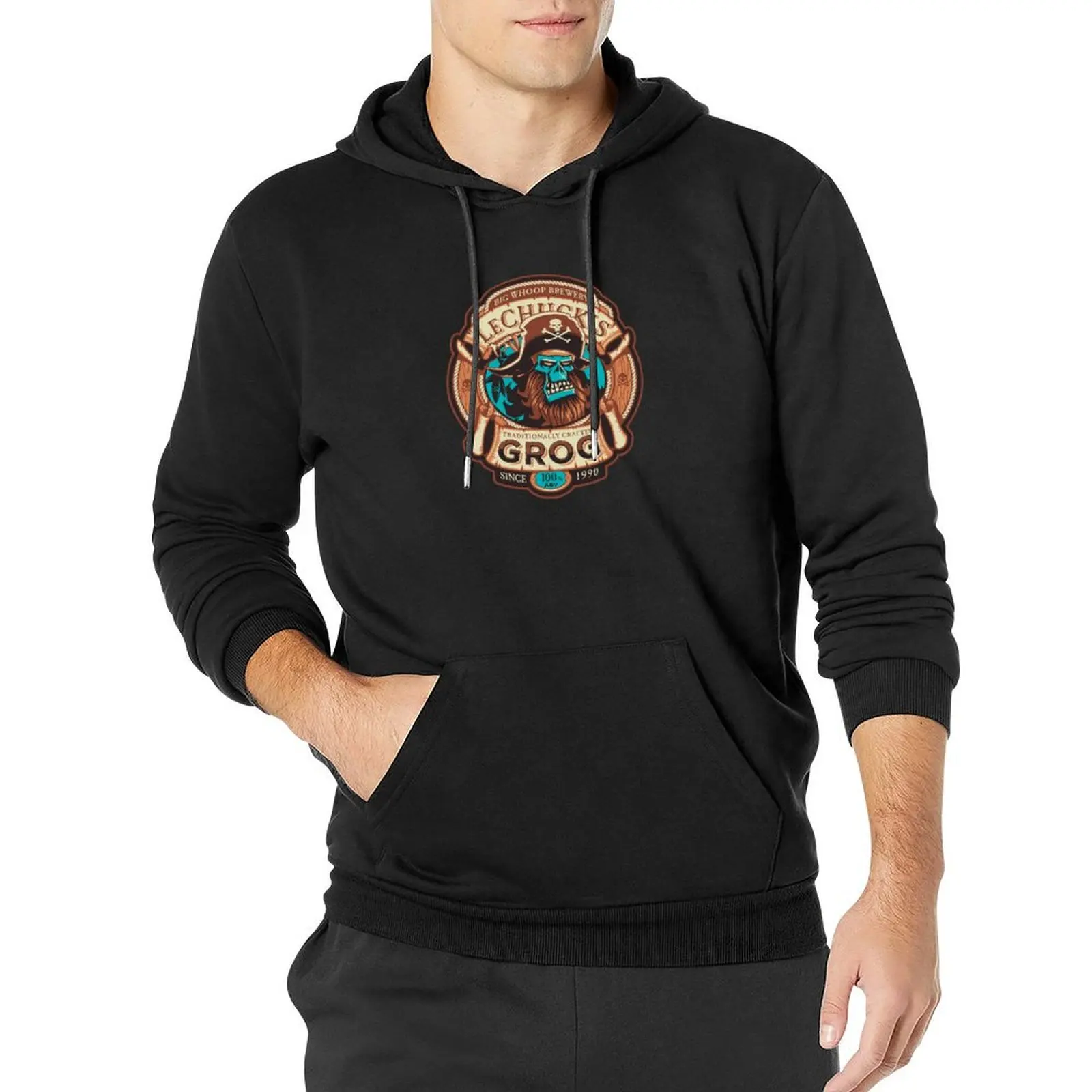 LeChuck's Grog - Craft Beer - Monkey Island - Vintage Video Game Pullover Hoodie hooded shirt big size hoodie