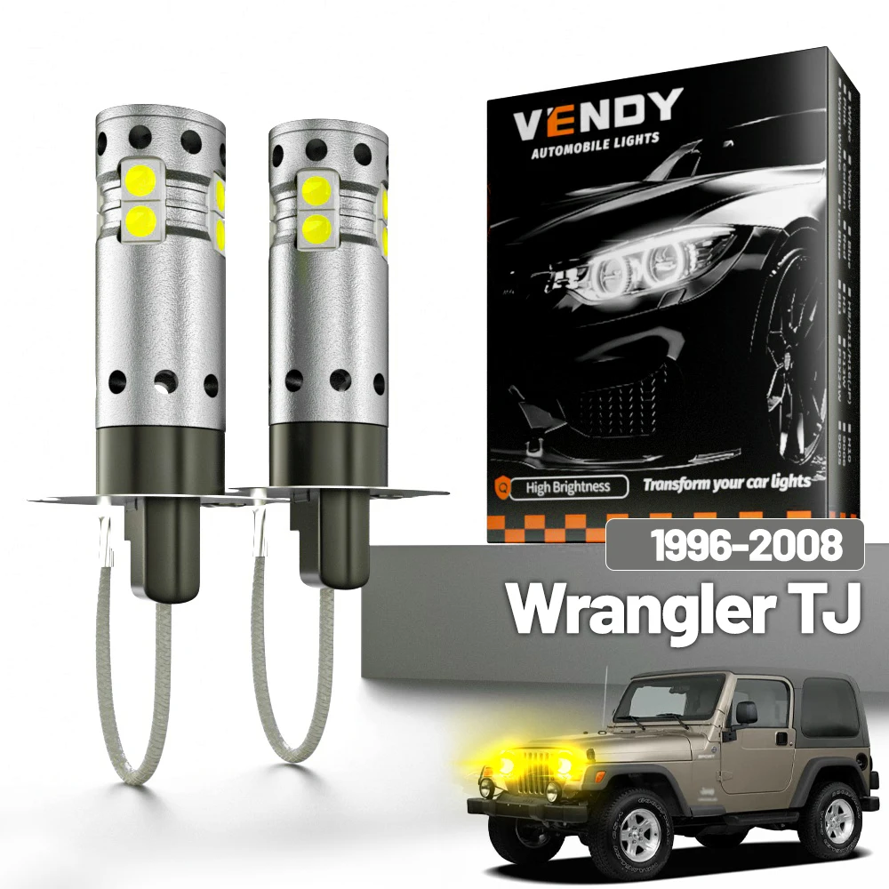 2 Stück LED-Nebelscheinwerfer für Jeep Wrangler TJ 1996-2008 1997 1998 1999 2000 2001 2002 2003 2004 2005 2006 2007 Canbus Zubehör