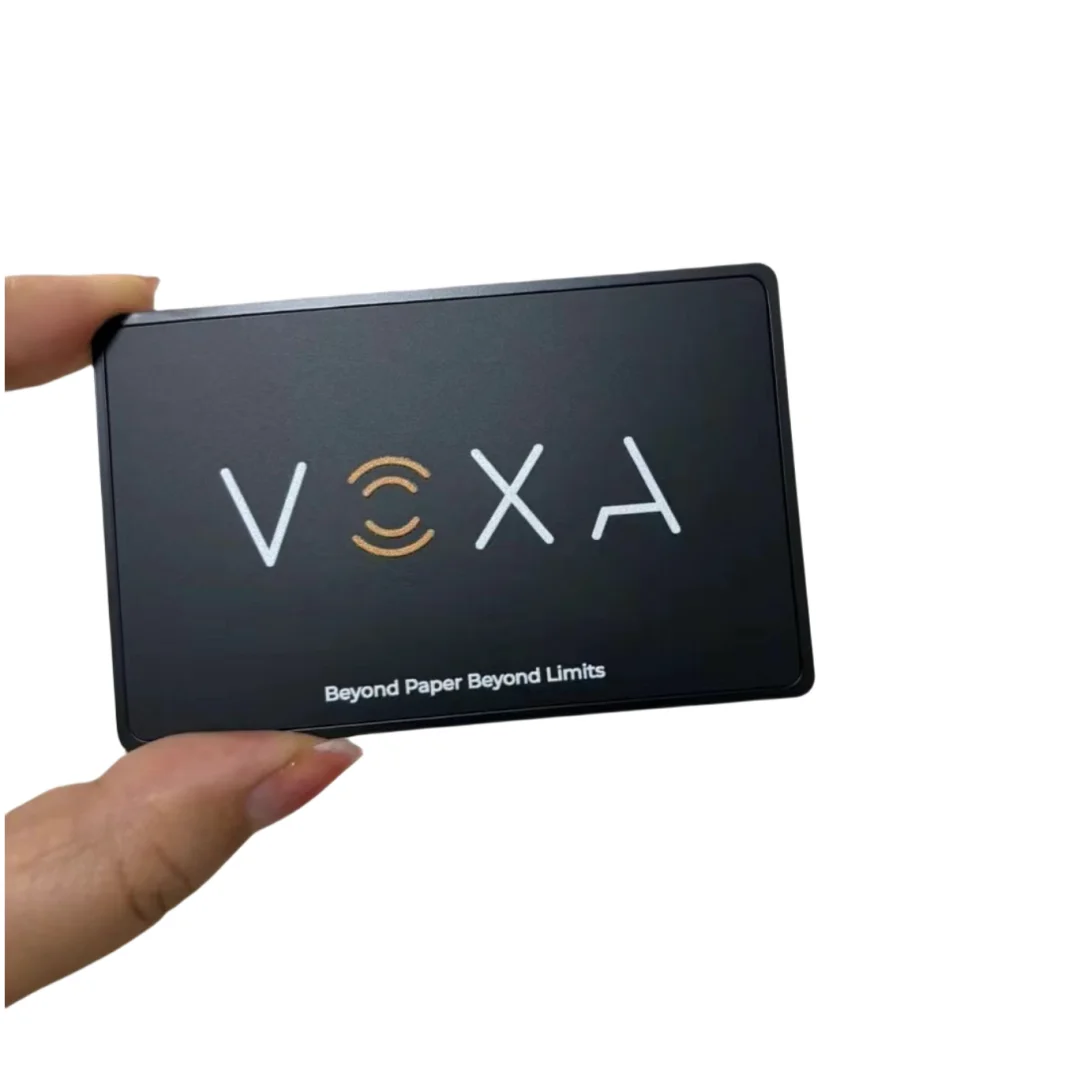 Customized inquiry Custom Nfc Smart Business Card Metal Black QR Code Stainless Steel Pvc Nfc Card