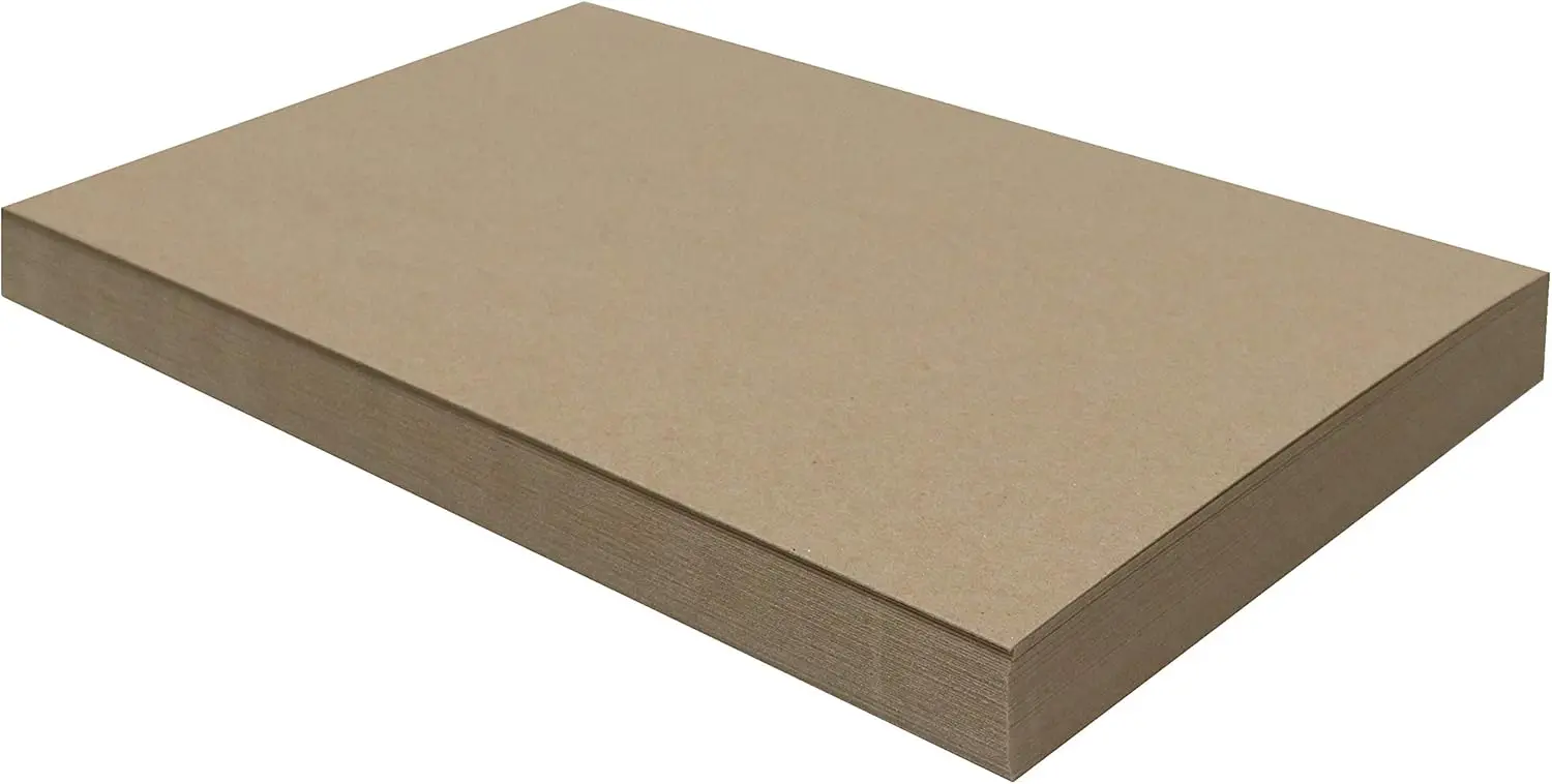 

50 Chipboard Sheets 11 X 17 H - 30Pt (Point) Medium Weight Brown Kraft Cardboard For Scrapbooking & Picture Frame Backing (.030