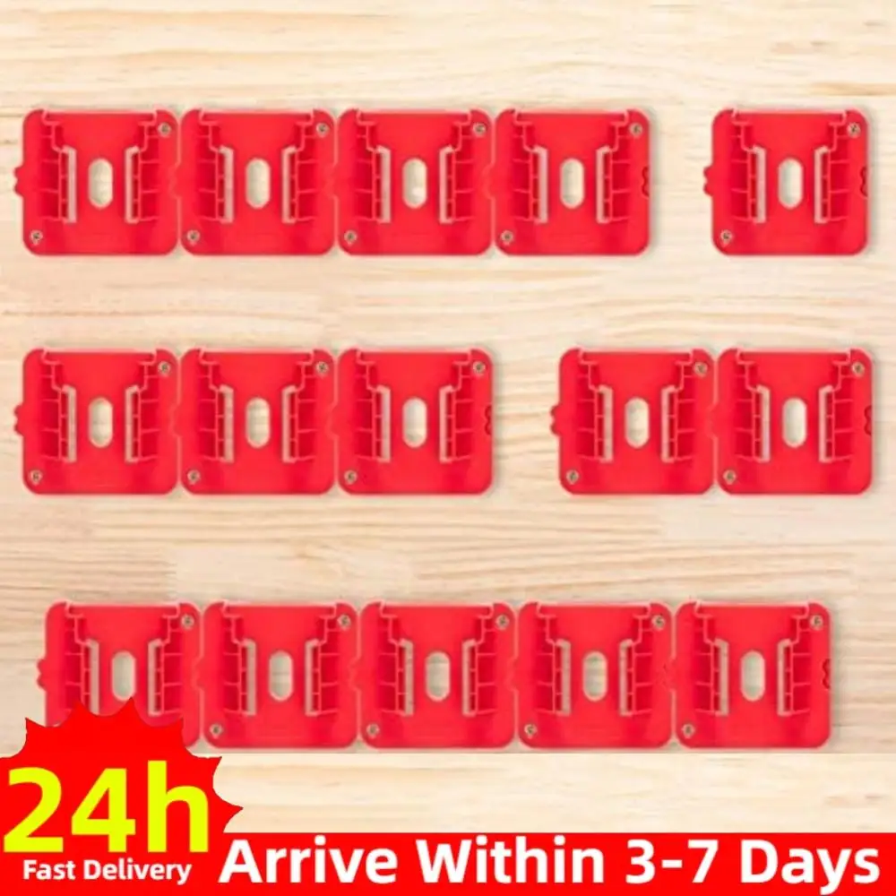 

5pcs Battery Holder Wall Mount Battery Storage Holder for 18V Lithium Battery Wall Mount Battery Base for Work Van Shelf Toolbox