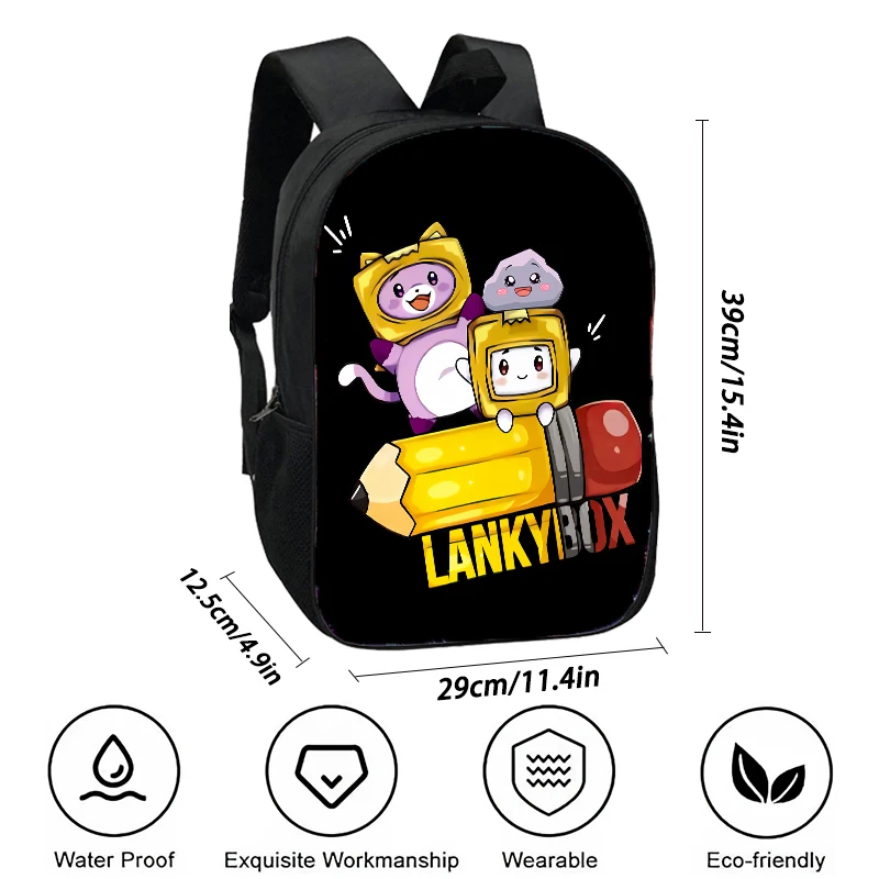 Mochila LankyBox School Bags for Girls Boys ,Cartoon Children Backpack for School  ,Light Weight Amine Game Kids Bags,Best Gift