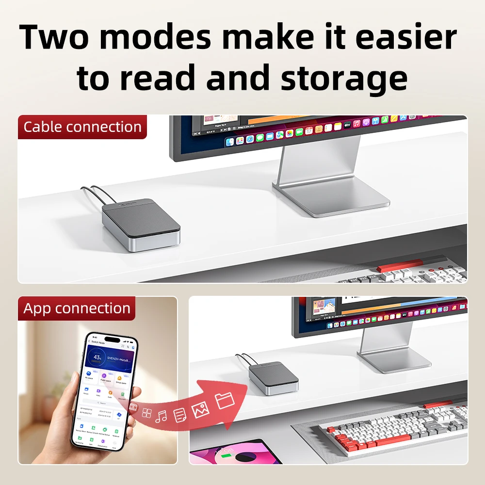SANZANG Network Storage with 3.5 inch SATA HDD Hard Drive Enclosure NAS Private Cloud HDD Case SATA External Storage Cover Box