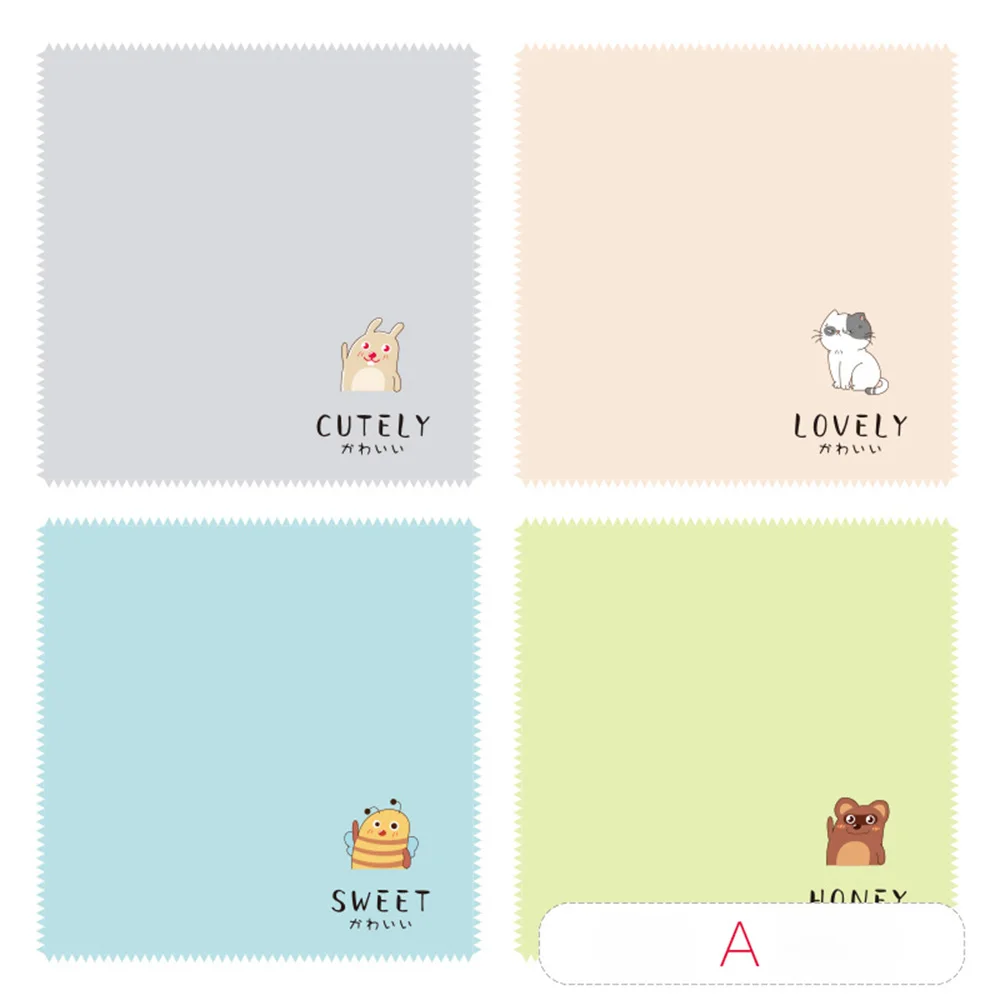 

Clean Glasses Sunglasses Cartoon Pattern Lens Cloth Cleaning Cloth Cleaner Wipes