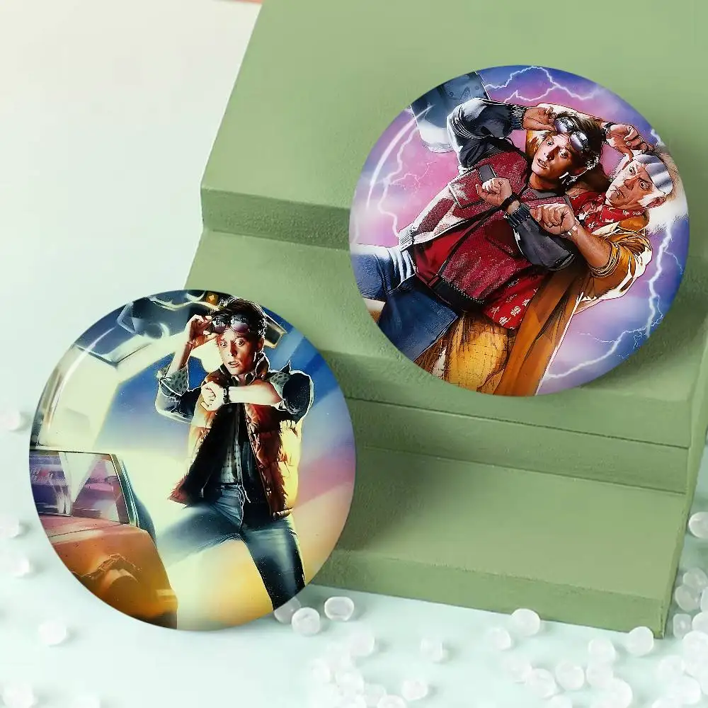 Sci Fi Movie B-Back To The F-Future Soft Button Pin Bright Printed Icon Gift For Friends Badge Collar Brooch Lapel Pin Metal
