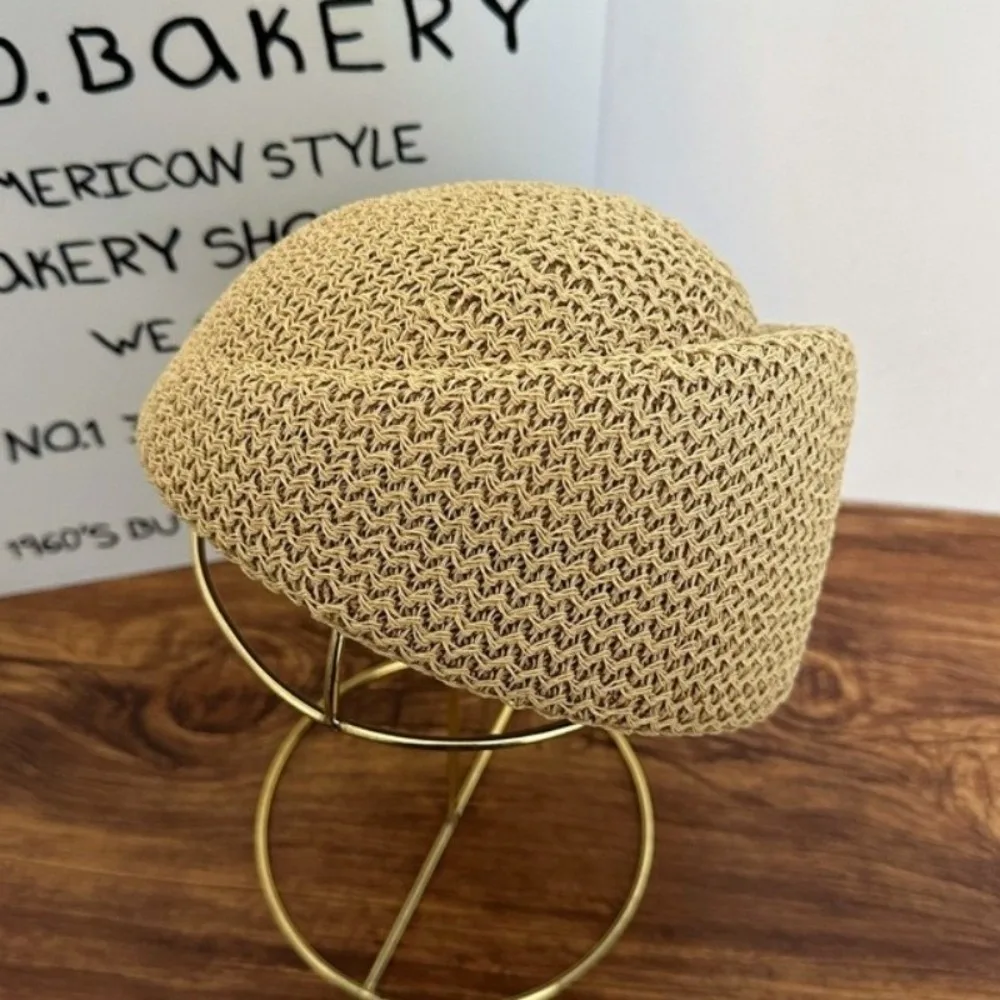 Breathable Thin Fabric Women’s Beret Hat Lightweight Design Structured Crown Pillbox Hat Closed Weave Shaped Structure