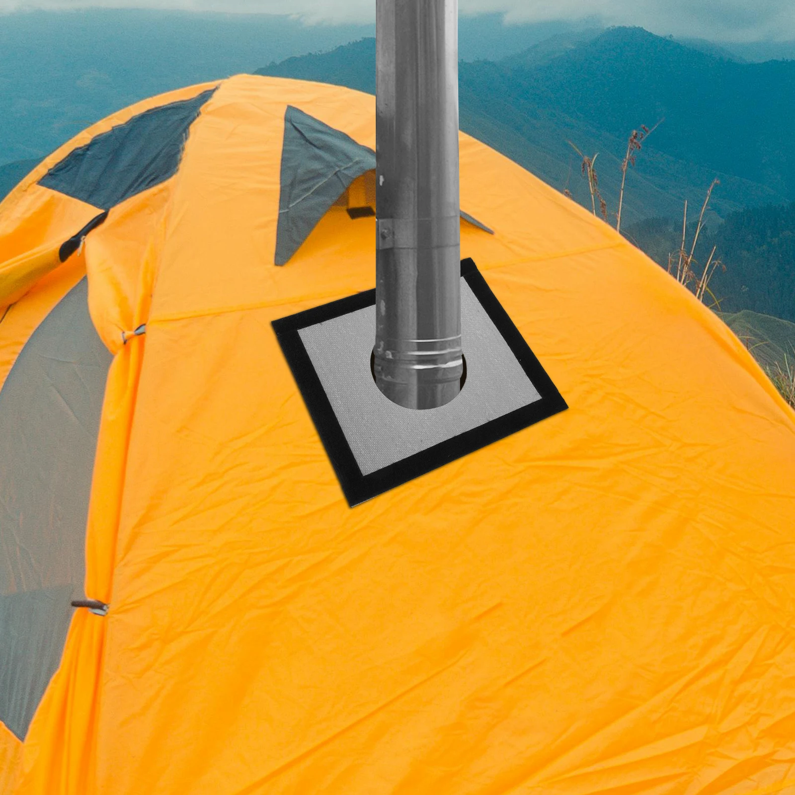 

Furnace Tube Tent Chimney Anti-scalding Ring Glass Fiber Effective Fireproof Stove Jack