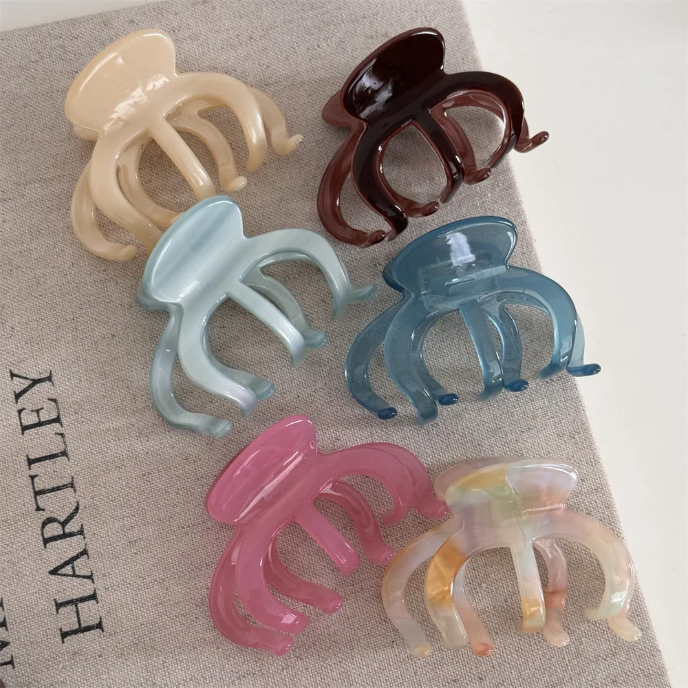 

New Korean Woman Medium Size Pumpkin Design Acetate Hair Claw Barrettes Girls Fashion Hair Clips Hair Headwear Hair Accessories