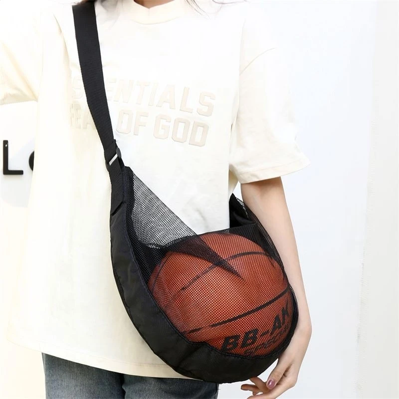 

Large-capacity basketball bag, shoulder cross-body sports training bag, ball storage mesh bag, fitness bag