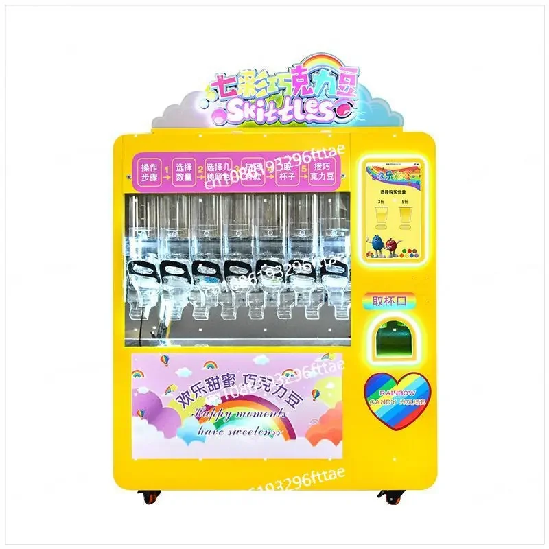 Automatic Jelly Bean Machine Commercial Self-Service Candy Small  Vending Machine Can Support Languages in Various Countries