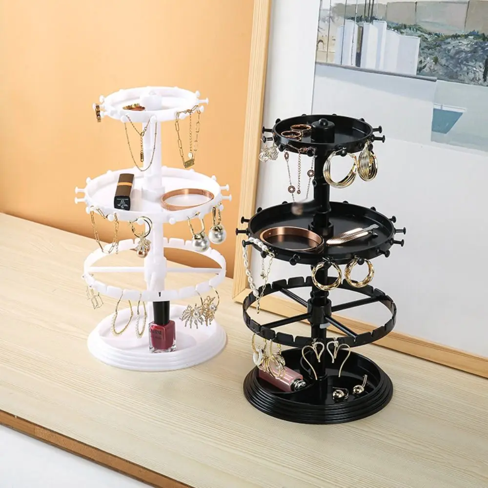 

Jewelry Display Rotating Earring Holder Plastic Disc Hair Ring Rack Jewelry Display Stand Necklace Display Stand Bracelet Holder