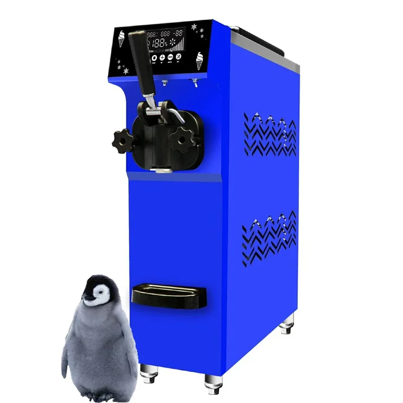 Countertop Commercial Soft‑Serve Ice Cream Maker Machine, Ideal Equipment for Summer Snack Shop and Cafe Dessert Service
