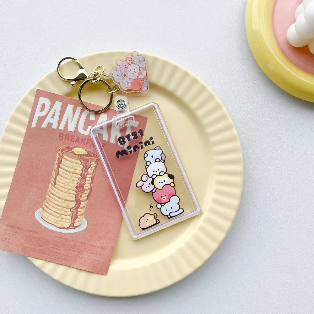 K-pop new bt21 card case - student ID  bus meal card case - chest plate for student meal c meal card protection view 3