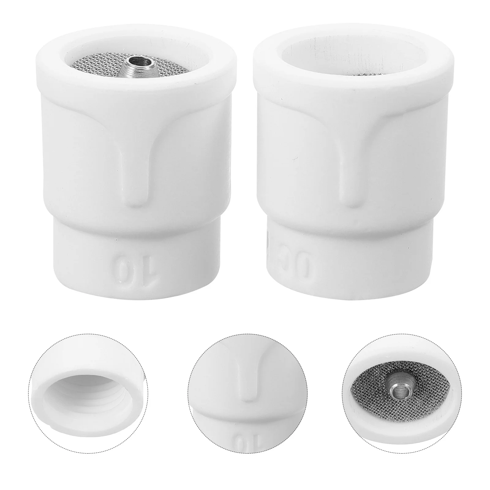 

2Pcs Ceramic Tig Gas Nozzle for Tig Welding Torch High Temperature Resistant Shield Cup Welding Lens Accessory