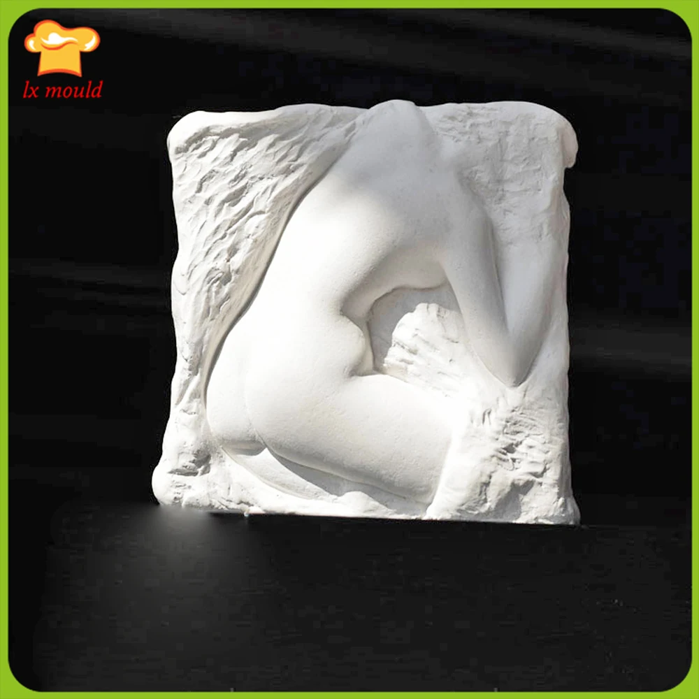 LX Original Character Art Sculpture Candle Silicone Mould Body Soap Plaster Silicone Molds