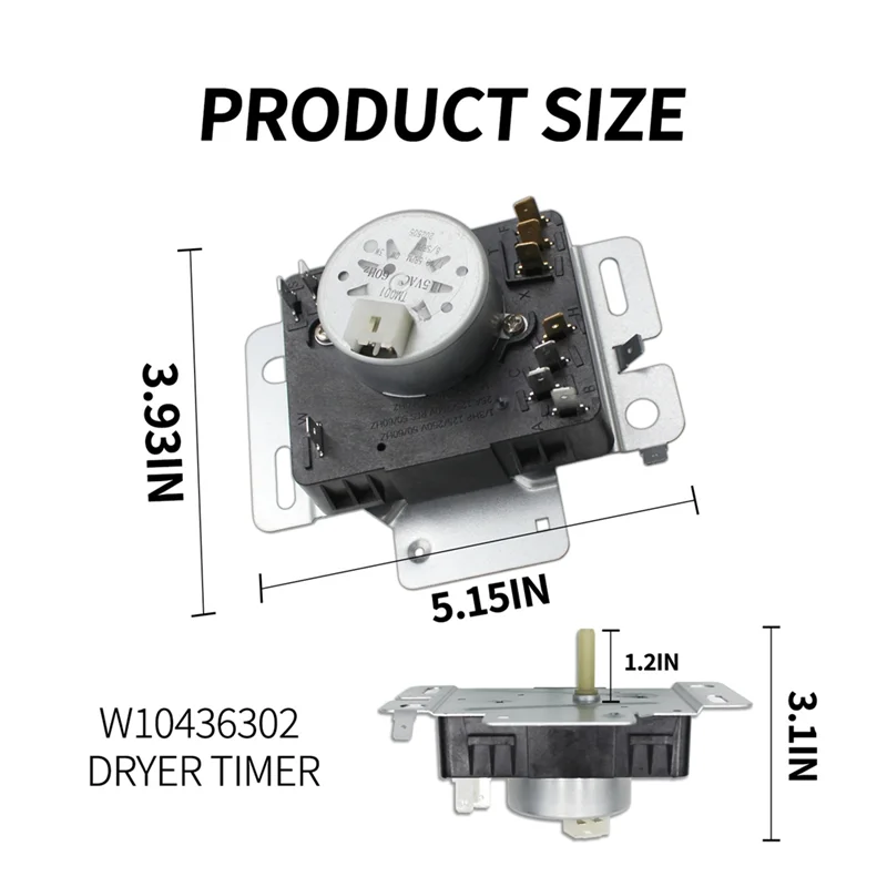 A74G-استبدال مؤقت المجفف لمجفف دوامة WPW10436302 W10436302