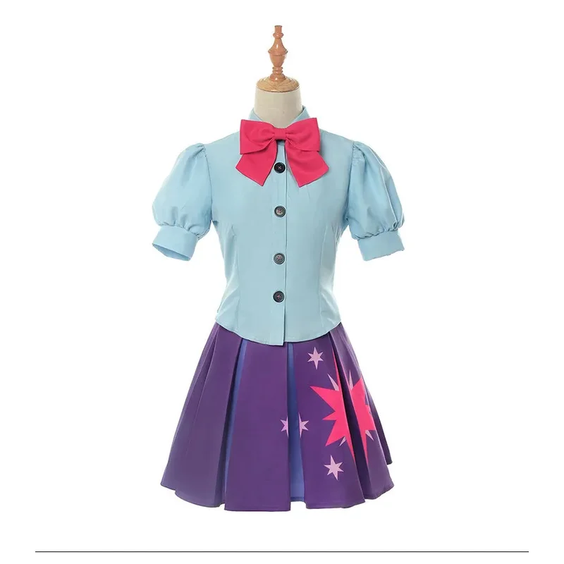 Anime Twilight Sparkle Unicorn Princess Cosplay Costume Adult Women JK Dresses Skirt Uniform Halloween Party Outfits Accessory