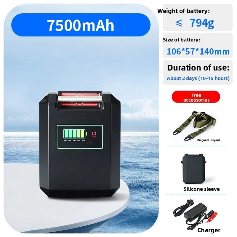 New 7.5Ah 10Ah Sea Fishing Electric Reel Battery 14.8V For Fishing Reel Lithium Battery LCD Water Proof for Daiwa Shimano
